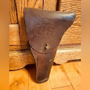Antique US Army WWI Military Leather Holster